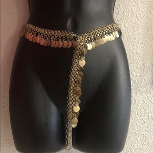 Elegant Gold Disc Chain Belt